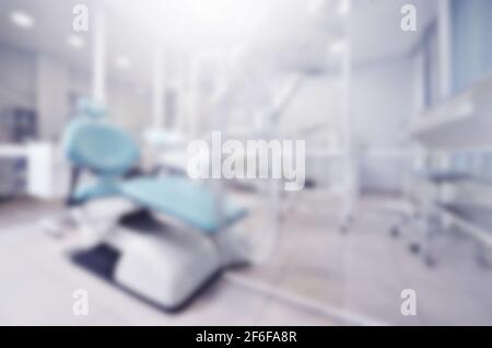 Abstract blurred background of dental office Stock Photo