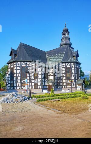 Poland, Milicz, church, Lower Silesia voivodeship. Stock Photo