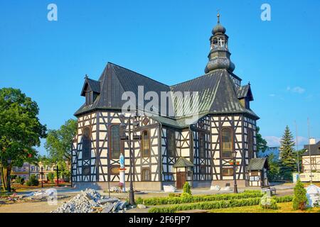 Poland, Milicz, church, Lower Silesia voivodeship. Stock Photo