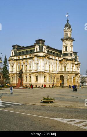Poland, Nowy Sacz, town hall, Lesser Poland voivodeship. Stock Photo