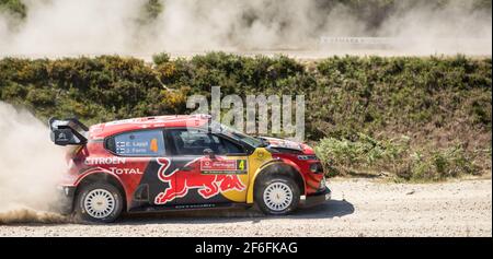 04 LAPPI esapekka (FIN), FERM janne (FIN), CITROËN C3 WRC, CITROËN TOTAL WRT, action during the SS12 Cabeceiras 2 stage in 2019 WRC PORTUGAL Stock Photo