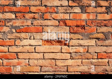 old brick wall full-frame size view Stock Photo