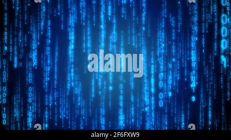 Matrix, binary code - computer application, Internet concept - 3D ...