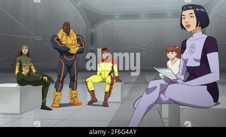 INVINCIBLE, from left: Rex Splode (voice: Jason Mantzoukas), Atom Eve ...