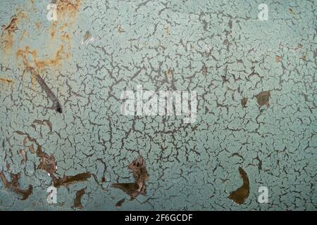 Textured background surface backdrop background light green chipping paint Stock Photo