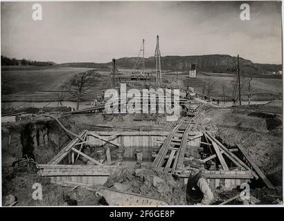 Bridge building somewhere in Gothenburg. Stock Photo