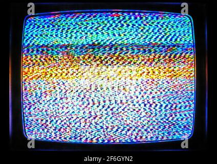 Close-up of television static Stock Photo