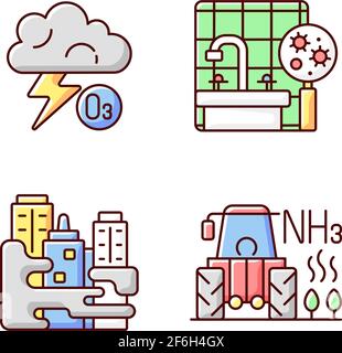 Air pollution RGB color icon Stock Vector Image & Art - Alamy