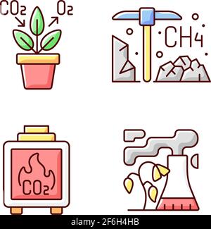 Industrial air pollution RGB color icon Stock Vector Image & Art - Alamy