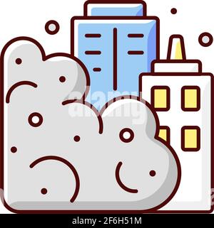 Sand storm RGB color icon Stock Vector