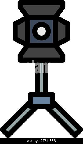 Stage Projector Icon. Editable Bold Outline With Color Fill Design. Vector Illustration. Stock Vector