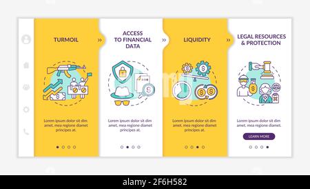 Global asset challenges onboarding vector template Stock Vector
