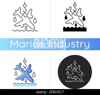 Plane salvage icon Stock Vector