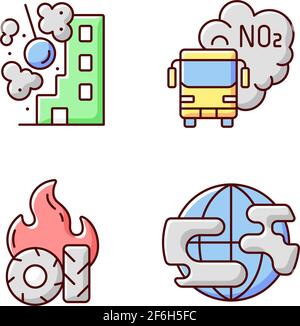 Industrial production RGB color icons set Stock Vector Image & Art - Alamy