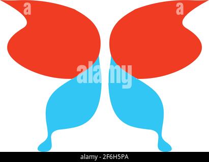 Abstract butterfly logo icon vector isolated on white background Stock Vector