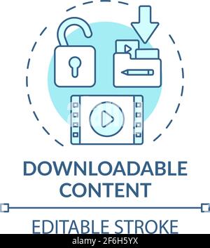 Downloadable content concept icon Stock Vector