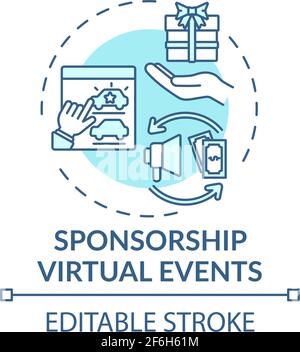 Sponsorship virtual events concept icon Stock Vector
