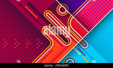 Colorful abstract background design geometric vector illustration. Stock Vector