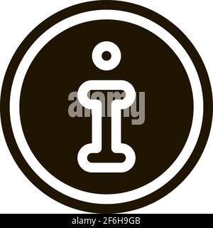 webshop information icon Vector Glyph Illustration Stock Vector