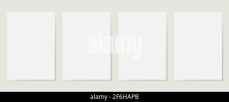 White mockup template on gray background.  Stock Vector