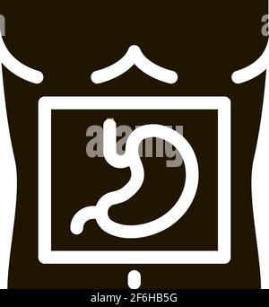 stomach surgery icon Vector Glyph Illustration Stock Vector