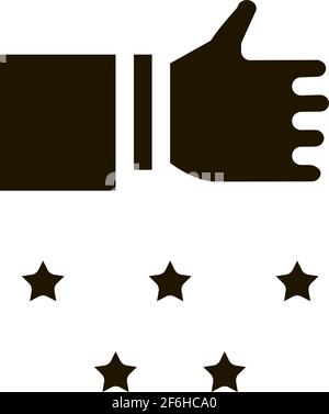 webshop like stars icon Vector Glyph Illustration Stock Vector