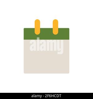 Calendar sheet on white isolated background. Vector illustration. Stock Vector