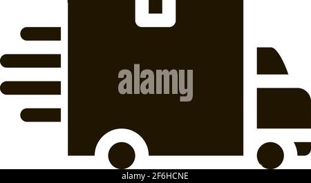 webshop delivery icon Vector Glyph Illustration Stock Vector