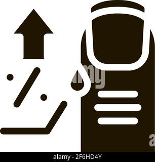 nail water icon Vector Glyph Illustration Stock Vector