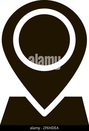 webshop gps location mark icon Vector Glyph Illustration Stock Vector