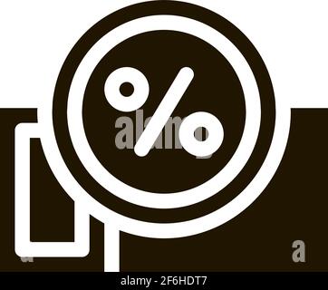 webshop coupon icon Vector Glyph Illustration Stock Vector