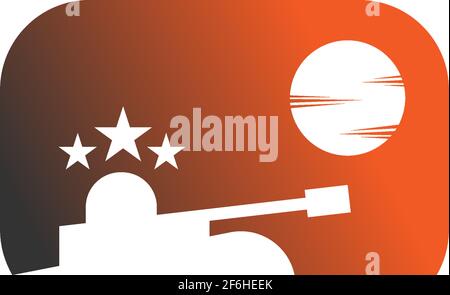 Military Tank, Army Tank icon logo design template vector Stock Vector