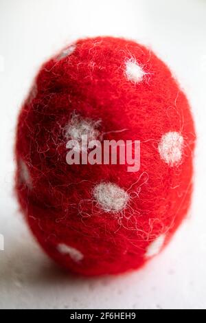 Felt easter egg Stock Photo
