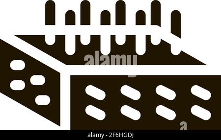 house foundation fittings icon vector outline illustration Stock Vector ...