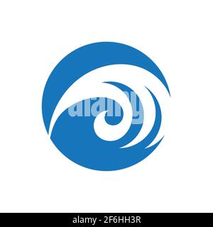 Ocean Wave Logo vector illustration design Template - Vector Stock Vector