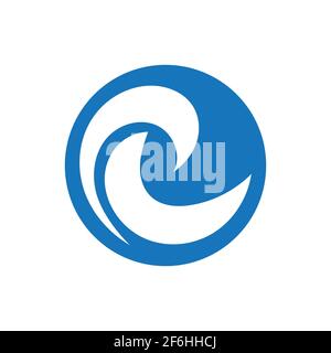 Ocean Wave Logo vector illustration design Template - Vector Stock Vector
