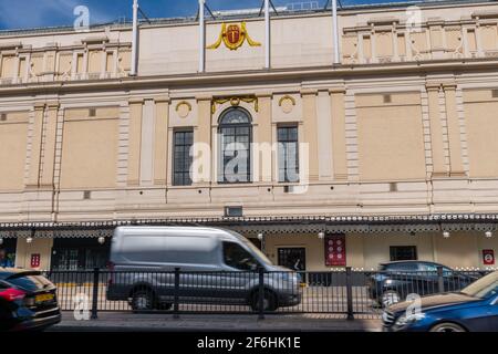 Exterior view of Madam Tussauds in Marylebone, a wax work museum and one of London's most popular tourist attraction. Stock Photo
