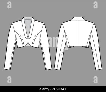 Bolero jacket clearance with collar