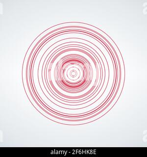 Concentric Circle Elements Backgrounds. Abstract circle pattern. Black and white graphics. Vector illustration Stock Vector