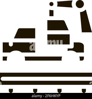car manufacturing icon Vector Glyph Illustration Stock Vector
