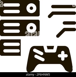 game main menu icon Vector Glyph Illustration Stock Vector