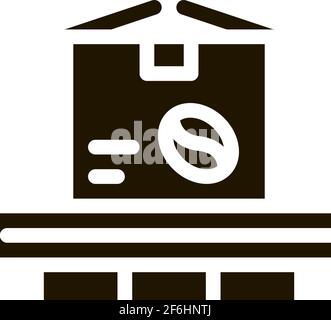 factory conveyor production glyph icon vector. factory conveyor ...