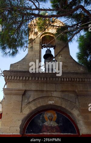 Greece, Rhodes island Paradeisi village traditional architecture Stock Photo