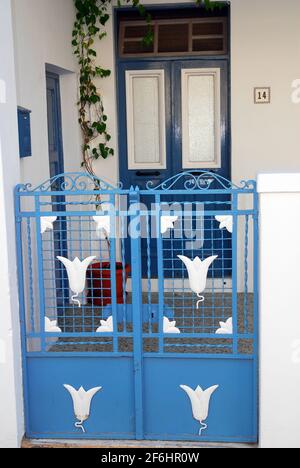 Greece, Rhodes island Paradeisi village traditional architecture Stock Photo