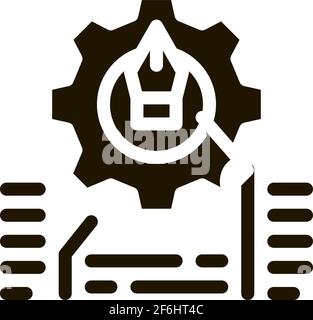 Front-end development black glyph icon. Practice of converting data to ...