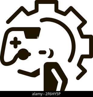 game development and testing icon Vector Glyph Illustration Stock Vector