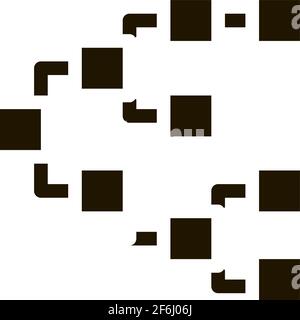 front end hierarchy icon Vector Glyph Illustration Stock Vector