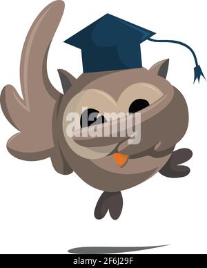 Owl bird template design Smart Education with Owl Symbol Stock Vector