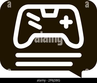 game discussing icon Vector Glyph Illustration Stock Vector