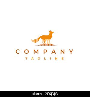 Fox Vector Illustration Logo Design Stock Vector